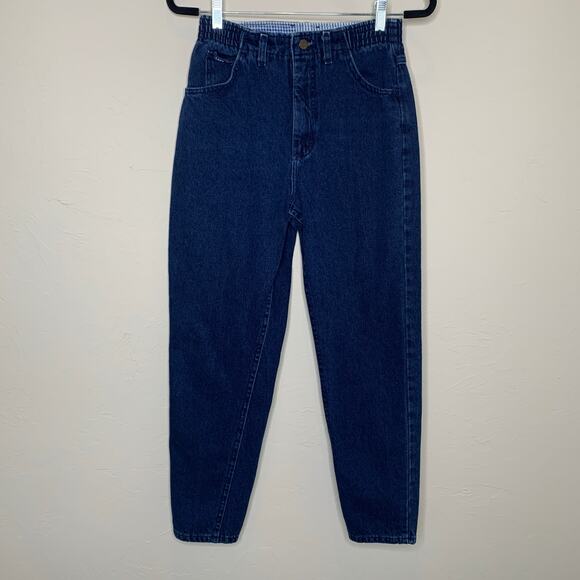 Vintge 90s Lee High Waist Jeans Sz 27" waist elastic side panels - Picture 2 of 8